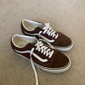 brown old skool vans